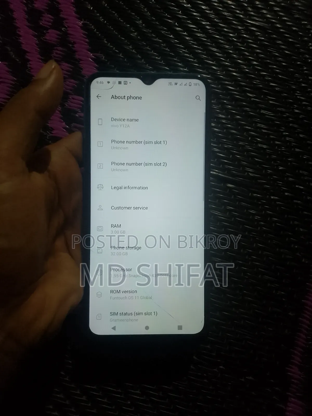 Vivo Y12 32 GB Black