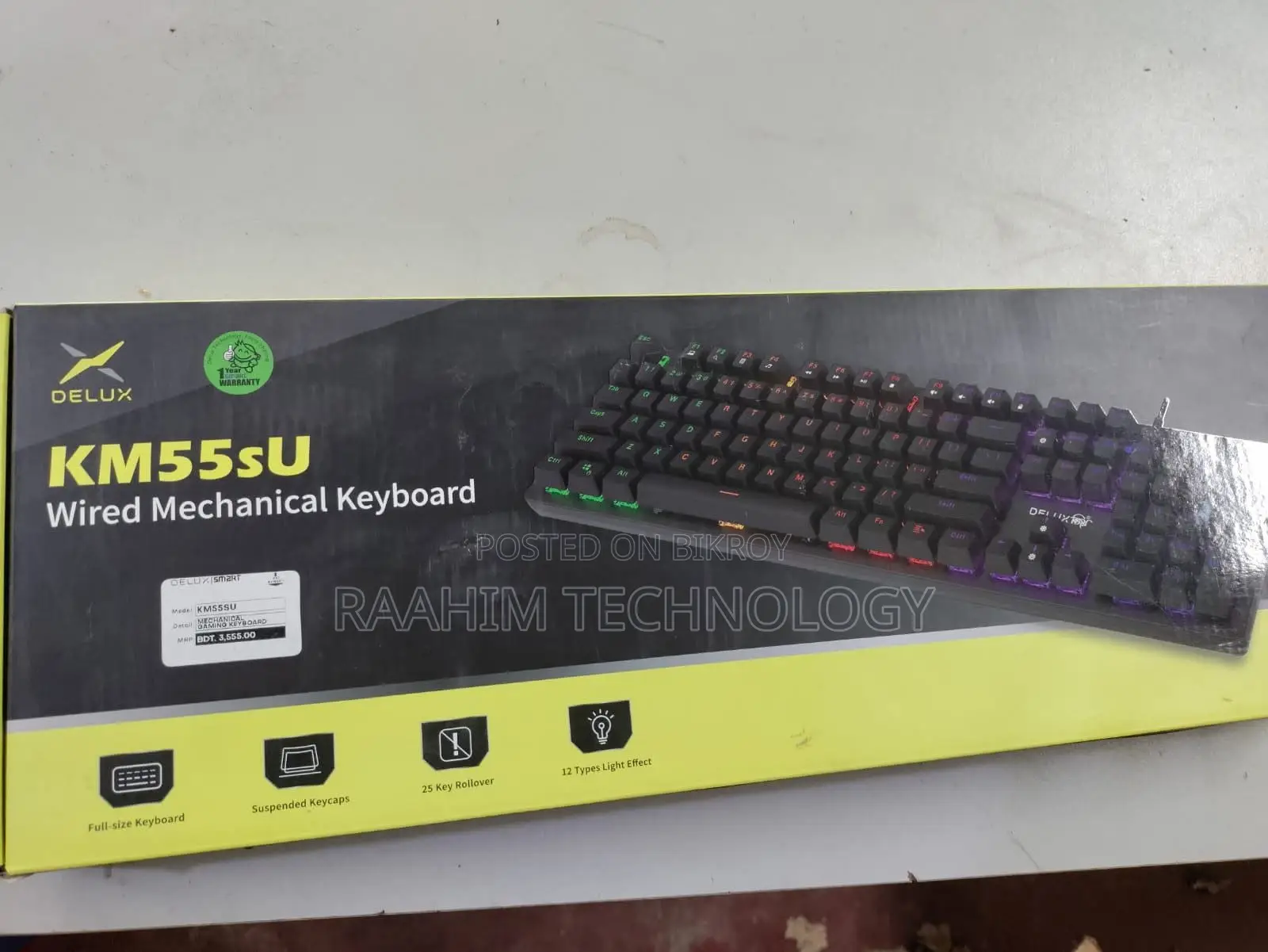 Delux KM55sU Mechanical Gaming Keyboard (Intact New)