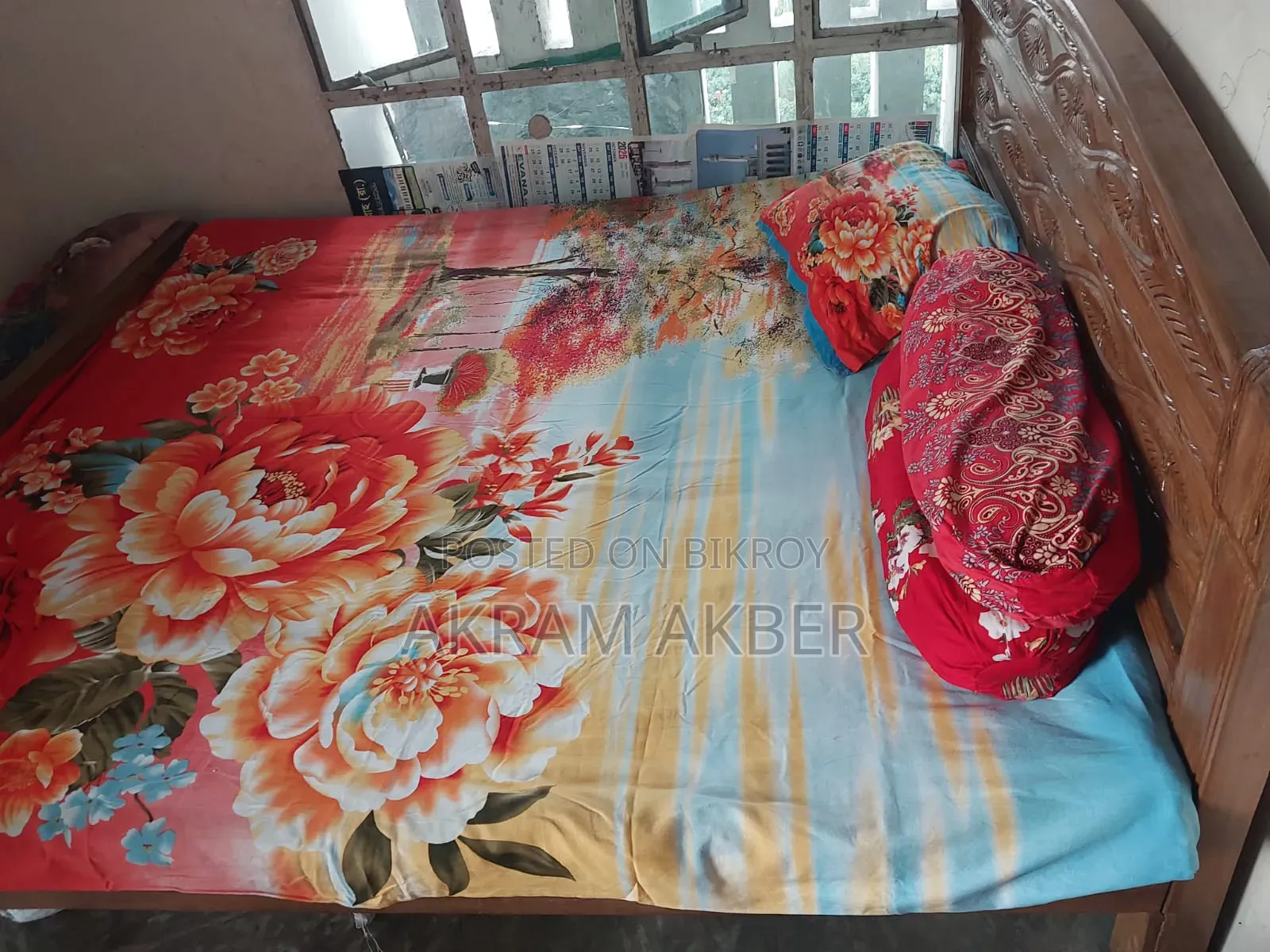 মজবুত কাঠের খাট – ভালো কন্ডিশন
