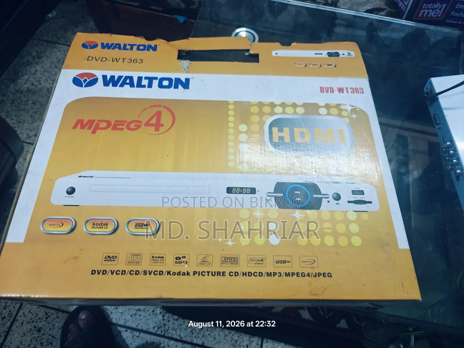 Walton Portable DVD Player Wt 363