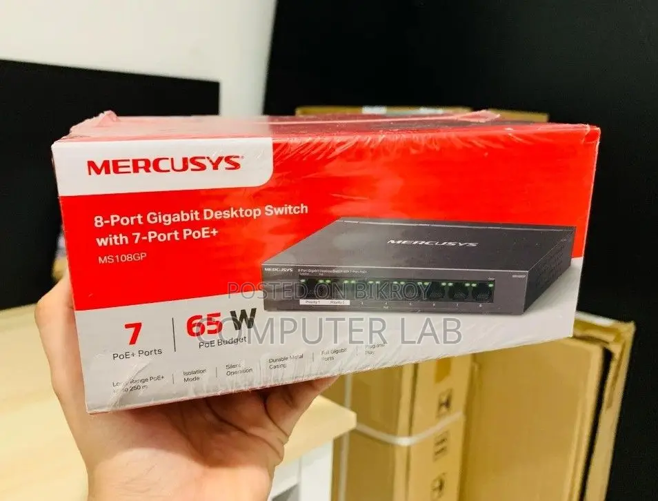 New Mercusys MS108GP 8-Port PoE Gigabit Desktop Switch With Warranty