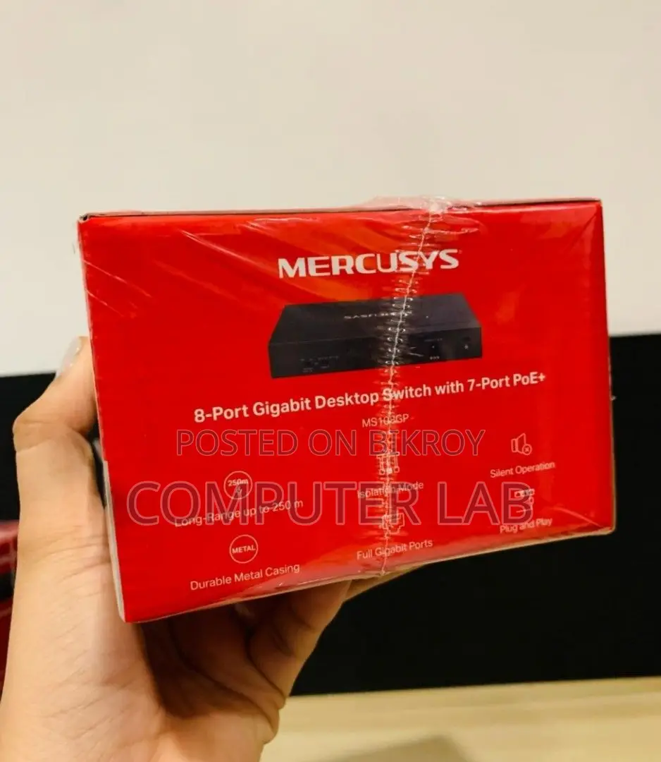 New Mercusys MS108GP 8-Port PoE Gigabit Desktop Switch With Warranty
