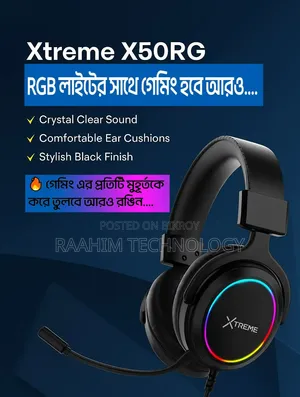 Xtreme X50RG RGB Gaming Headphone Make your gaming immersive with RGB lights!
