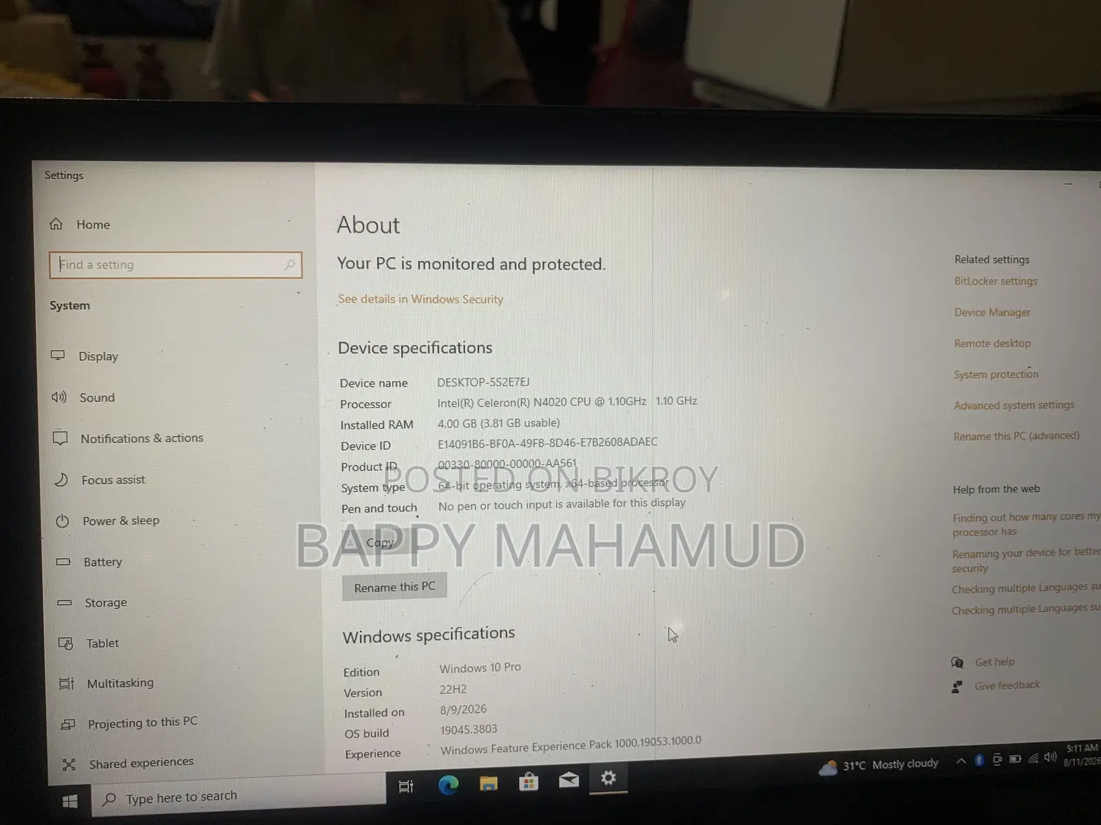 Lenovo Flex 3 4GB Intel Celeron SSD 128GB Laptop