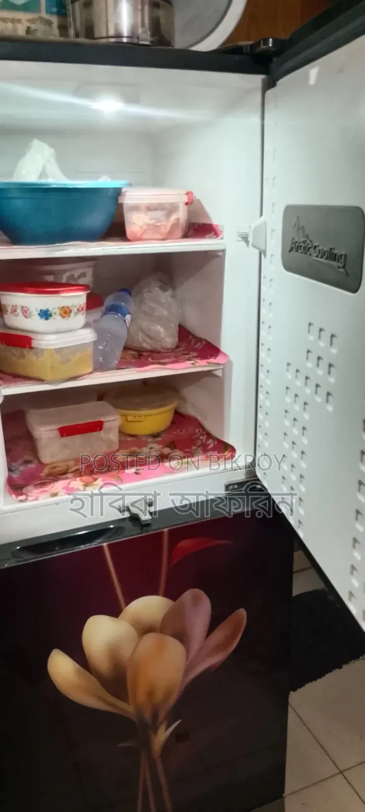 Full fresh fridge for sale. Selling because I am moving to the village.