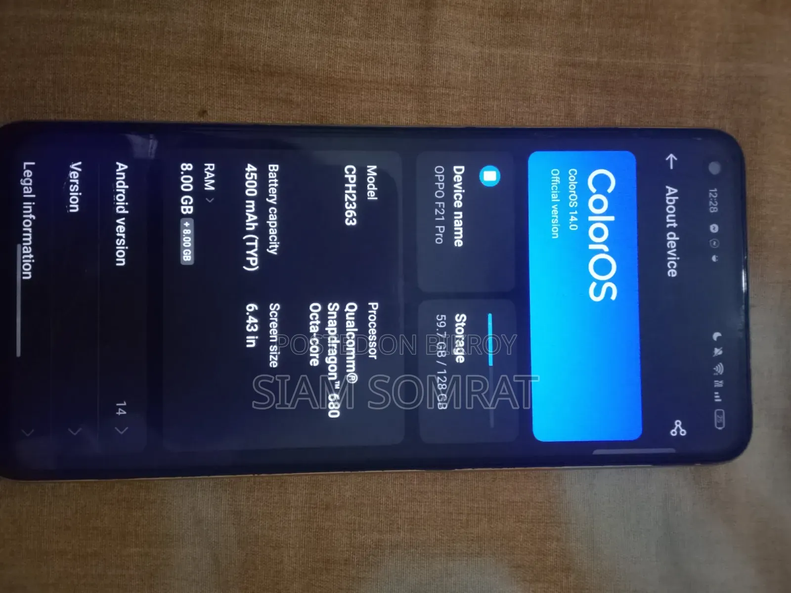 Oppo F21 Pro 128 GB Yellow