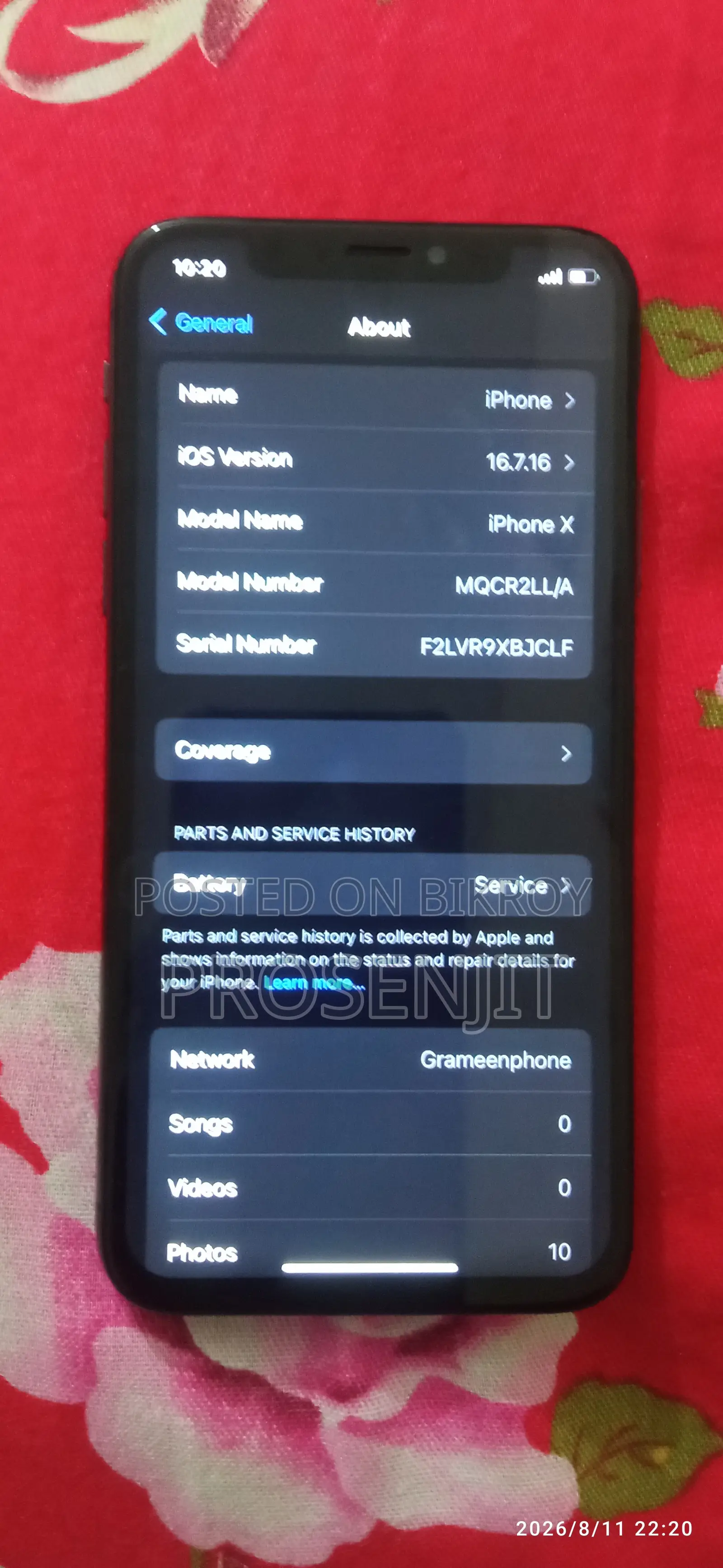 Apple iPhone X 64 GB Black