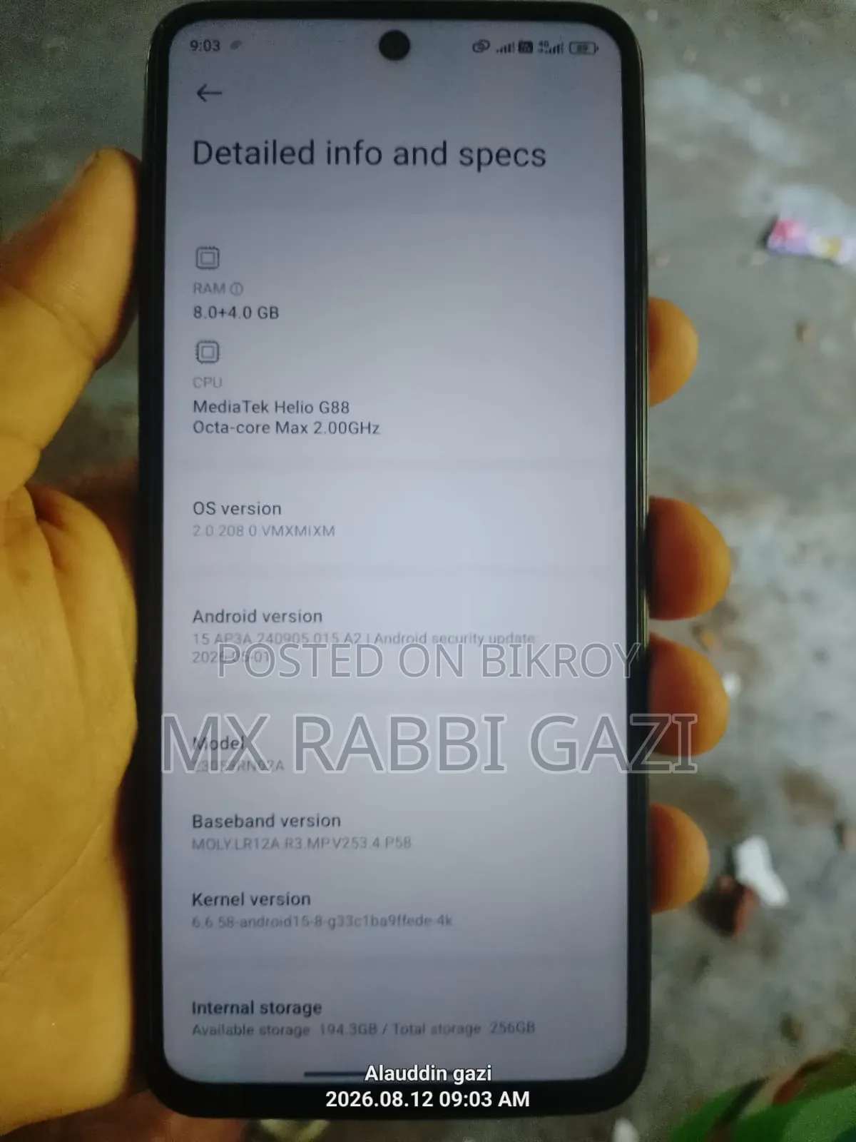 Xiaomi Redmi 12 5G 256 GB Black