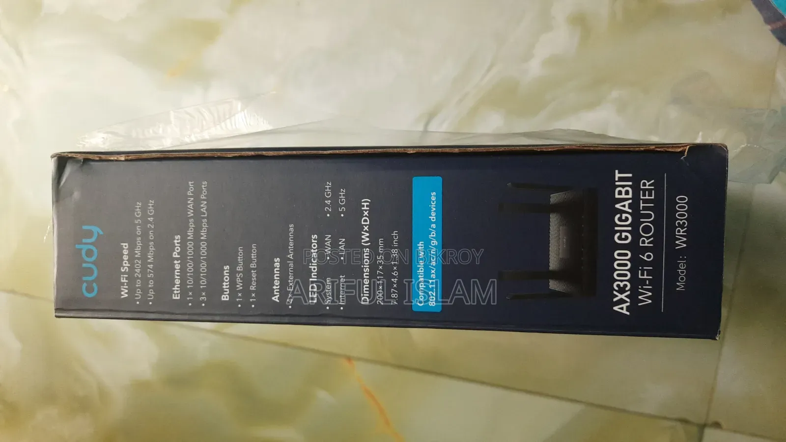 Cudy AX3000 - WR3000 Gigabit Dual Band Wifi 6 Router
