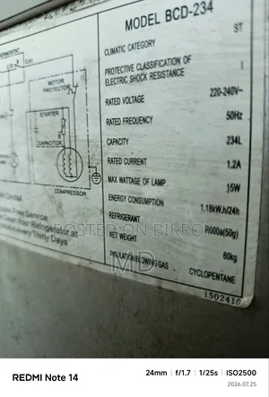 An Eco Plus refrigerator will be sold