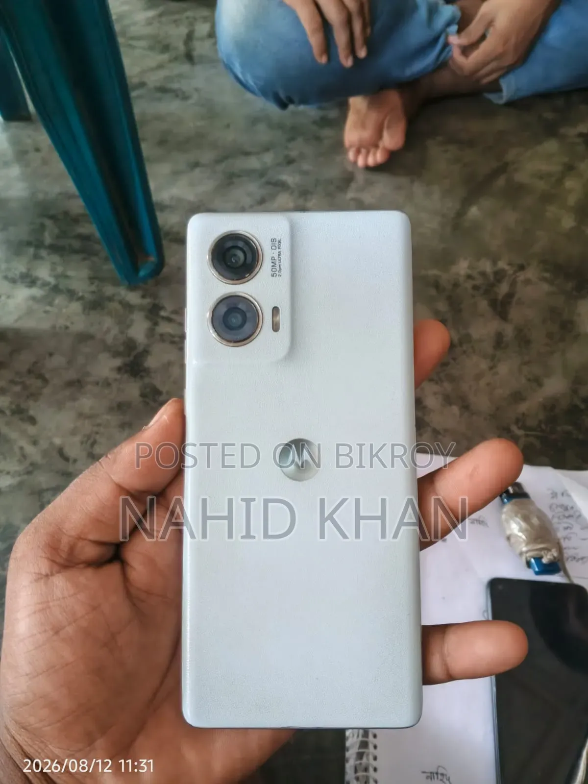 নতুন মটোরোলা এজ ৫০ ফিউশন ২৫৬ জিবি সাদা