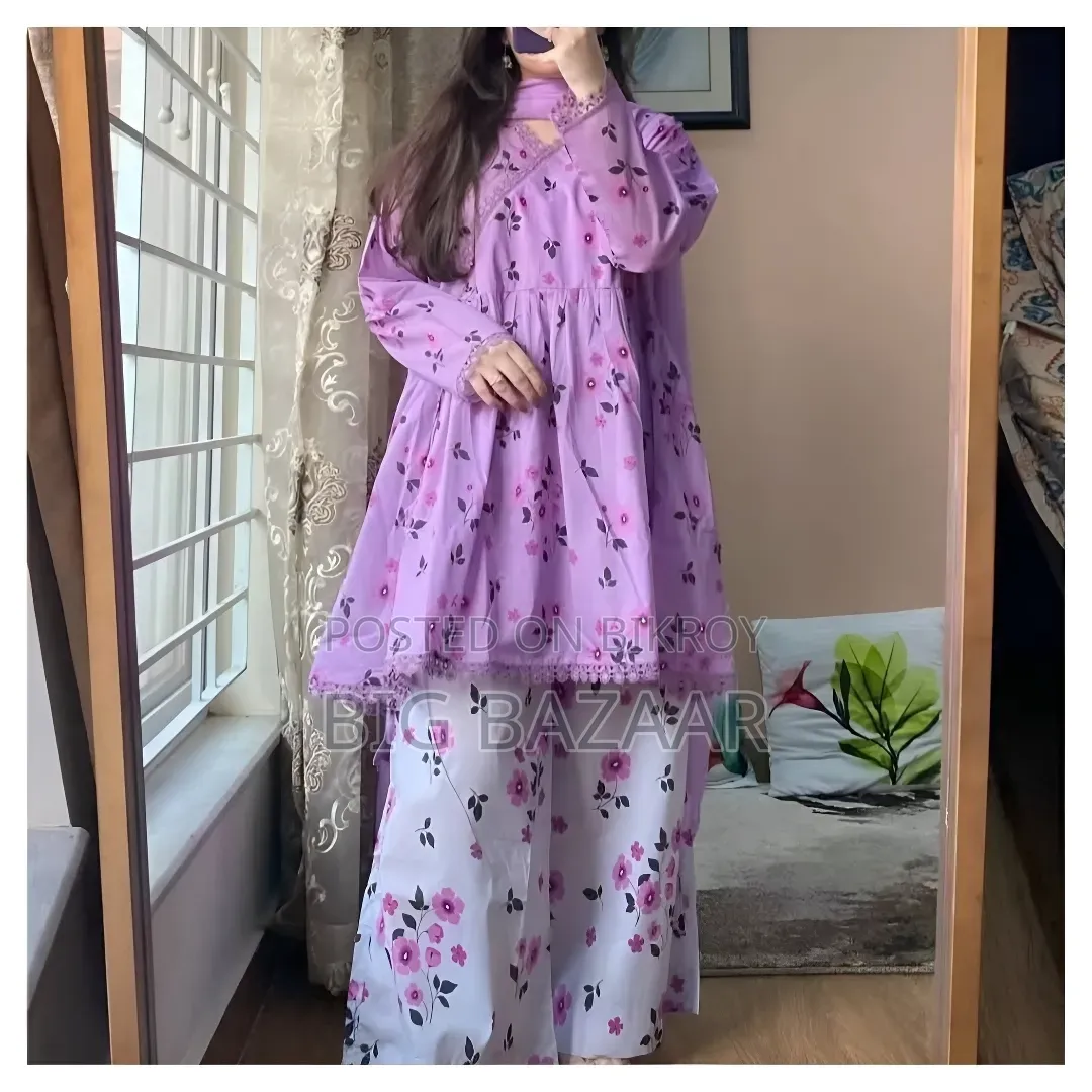 Premium Cotton Printed Three Piece