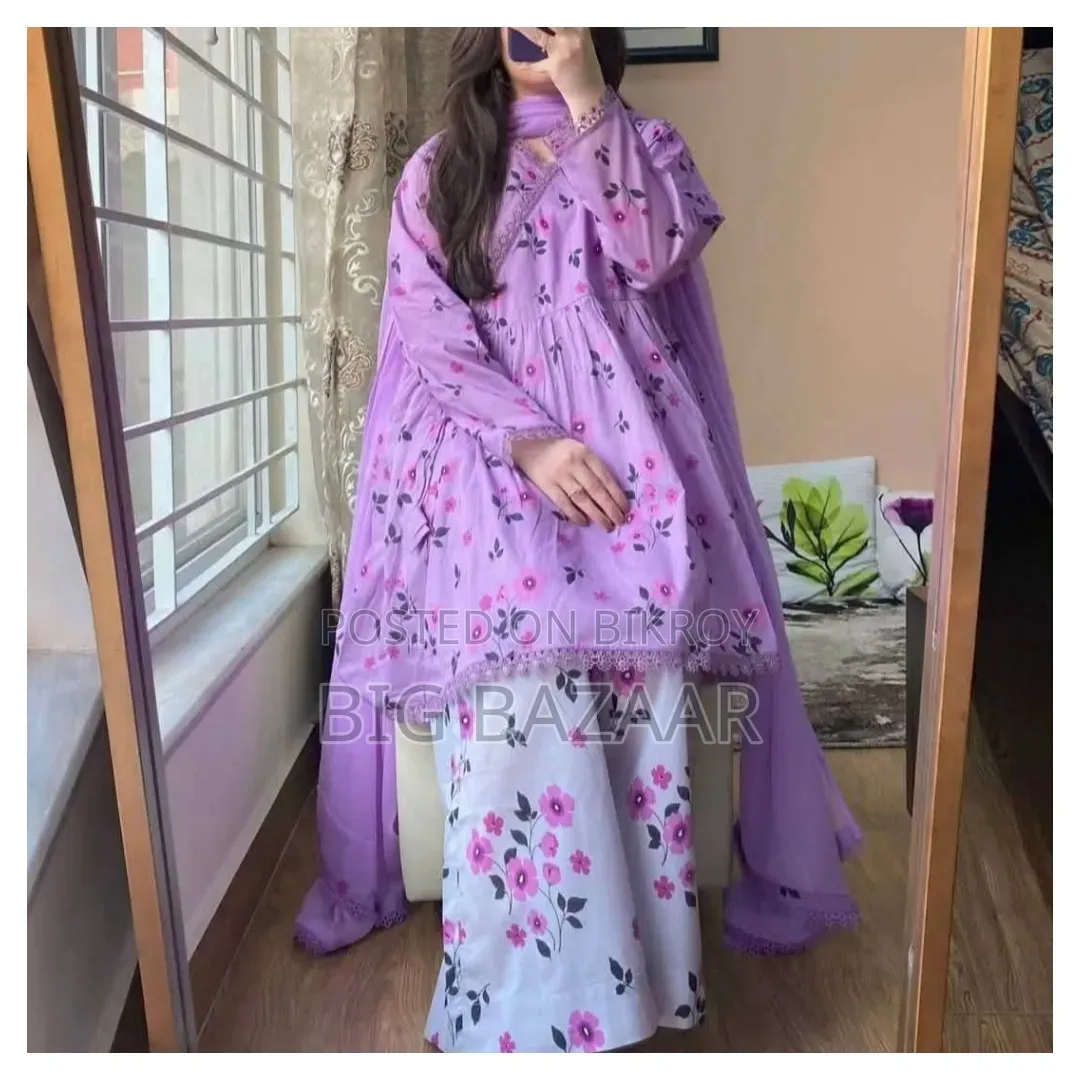 Premium Cotton Printed Three Piece