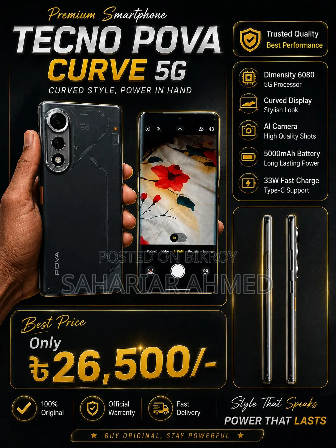 Tecno Pova Curve 2 5G 256 GB Silver