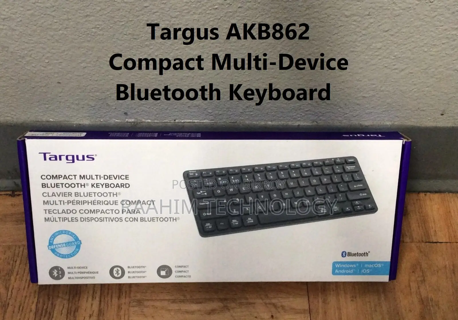 Targus AKB862 Compact Multi-Device Bluetooth Keyboard