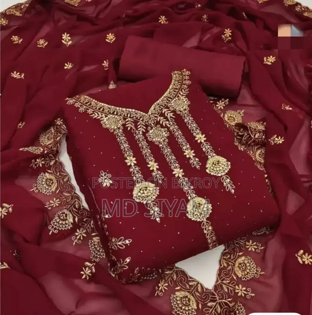 Embroidery Georgette Three Piece