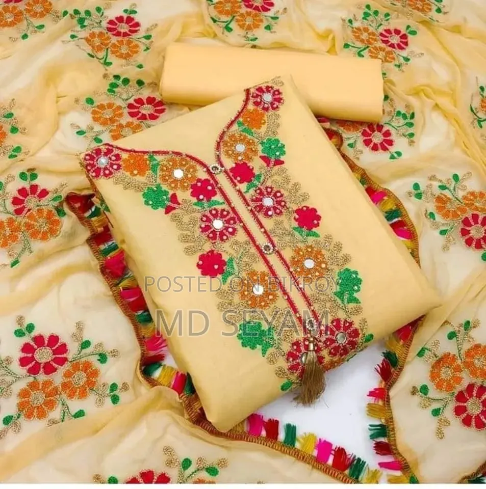 কাশ্মীরী আড়ি এম্ব্রডারী থ্রি-পিচ