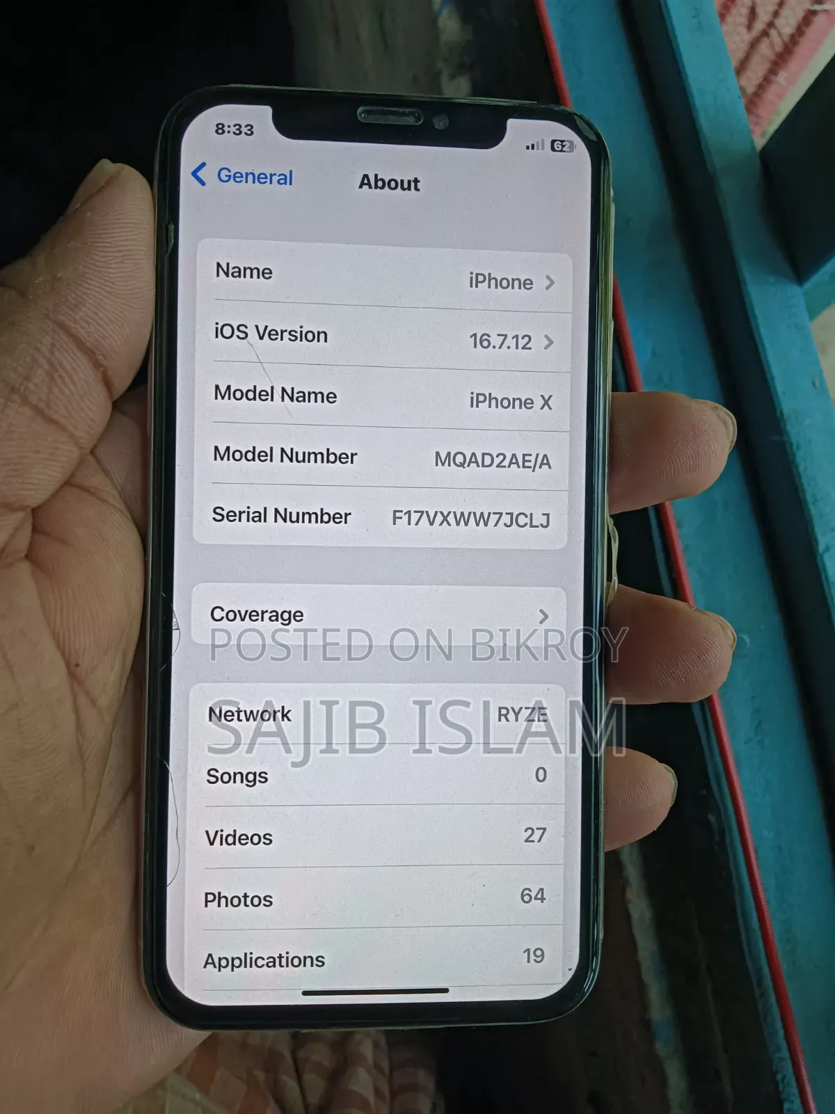 Apple iPhone X 64 GB Rose Gold