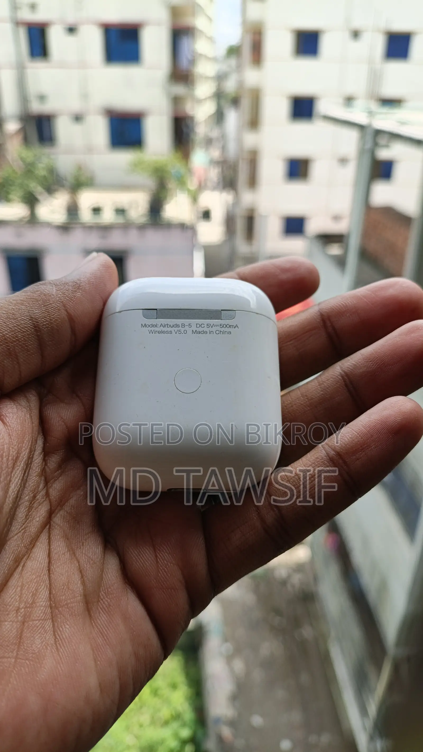 এয়ারবাডস বি-৫ টিডব্লিউএস ওয়্যারলেস ইয়ারবাডস