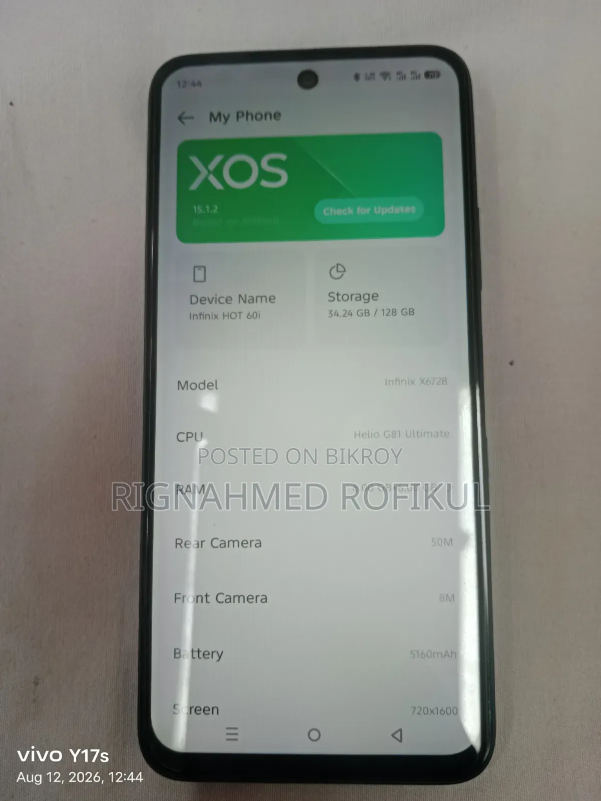 Infinix Hot 60i 128 GB Black