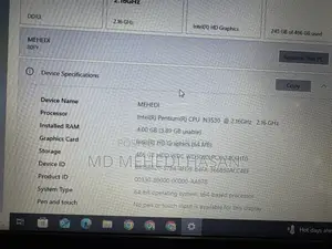 Laptop Lenovo 4GB Intel Pentium HDD+SSD 512GB