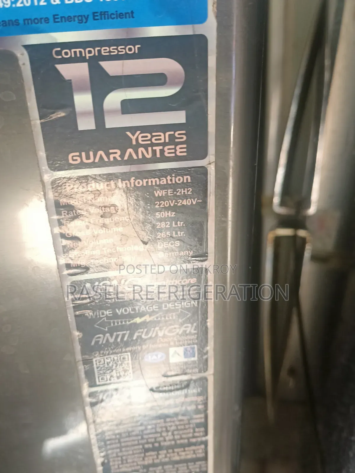 282 Liters Running Walton Refrigerator Will Be Sold And