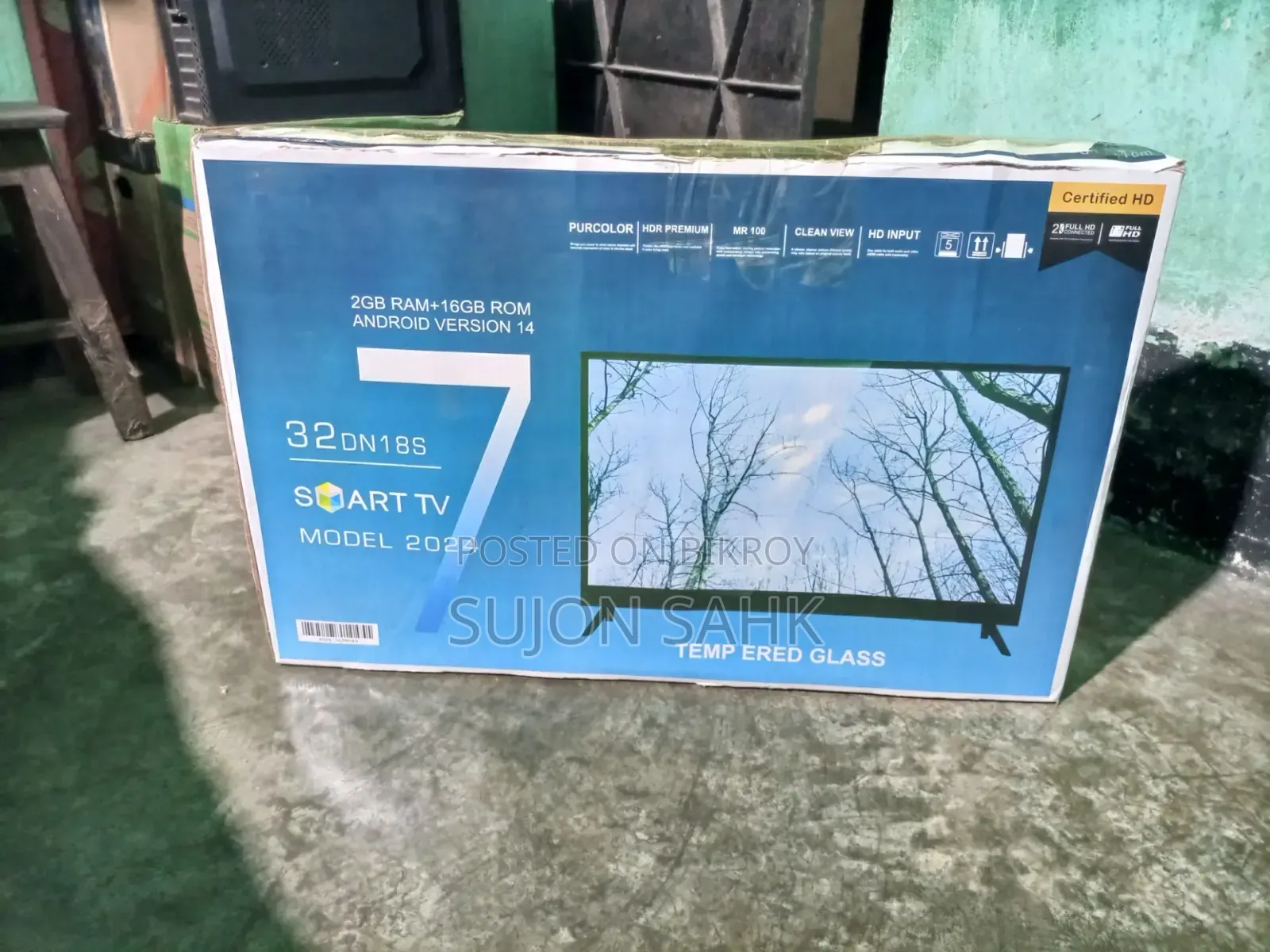 32-Inch Android TV with Double Glass