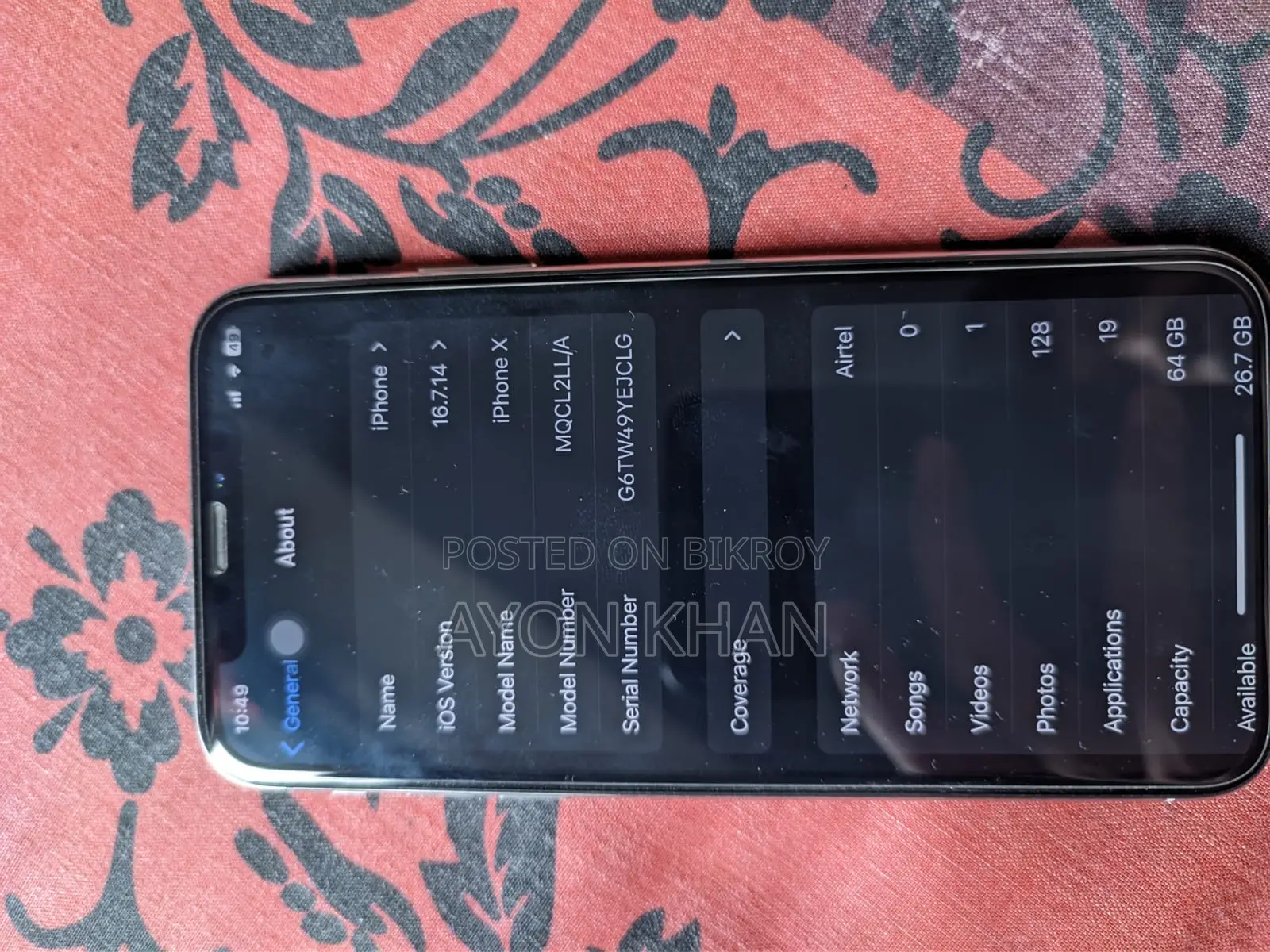 Apple iPhone X 64 GB White