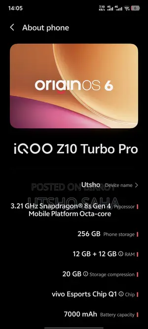 iQOO Z10 ২৫৬ জিবি ব্ল্যাক
