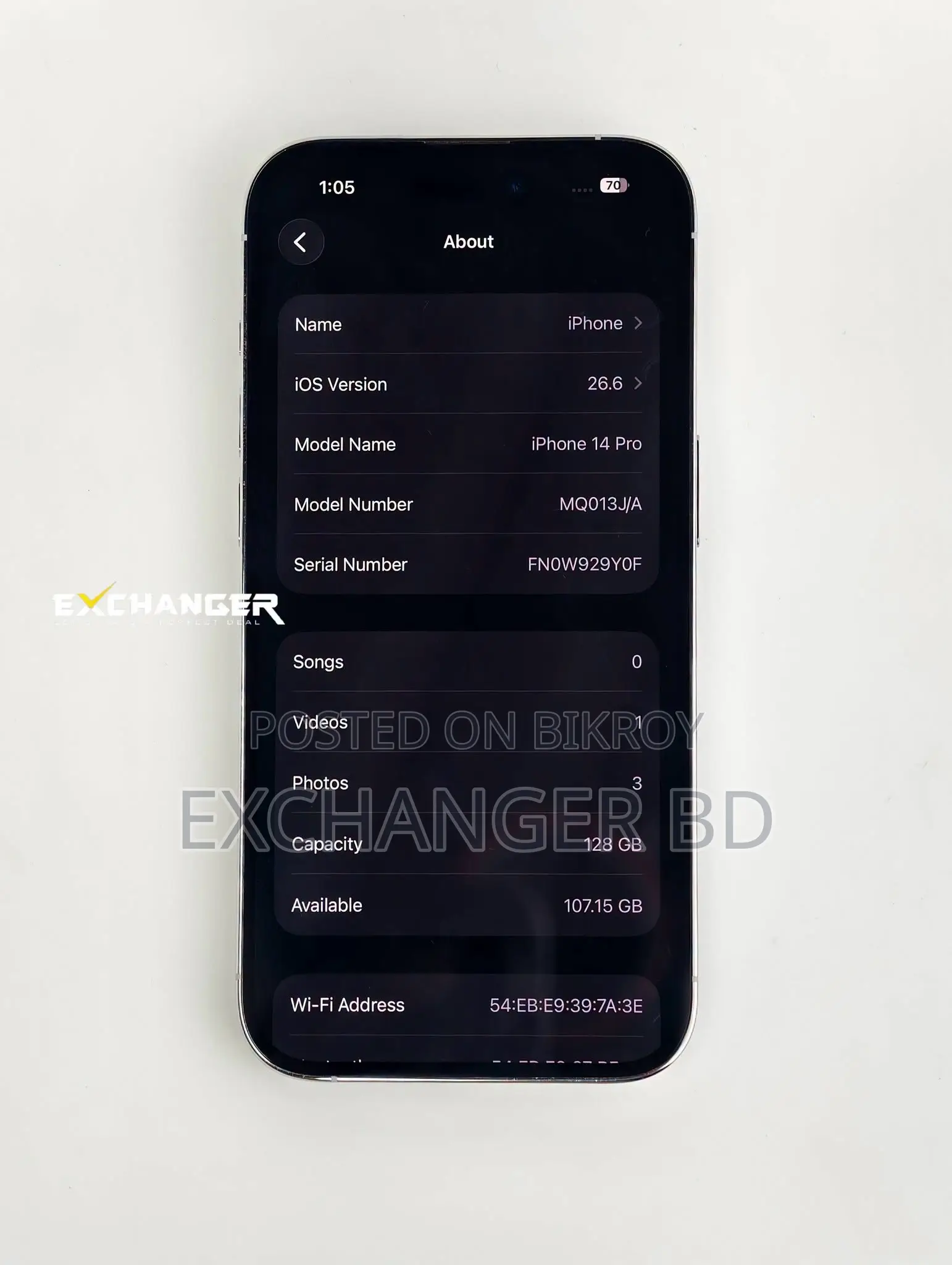 Apple iPhone 14 Pro 128 GB White