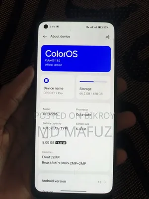 অপো এফ১৯ প্রো ১২৮ জিবি কালো