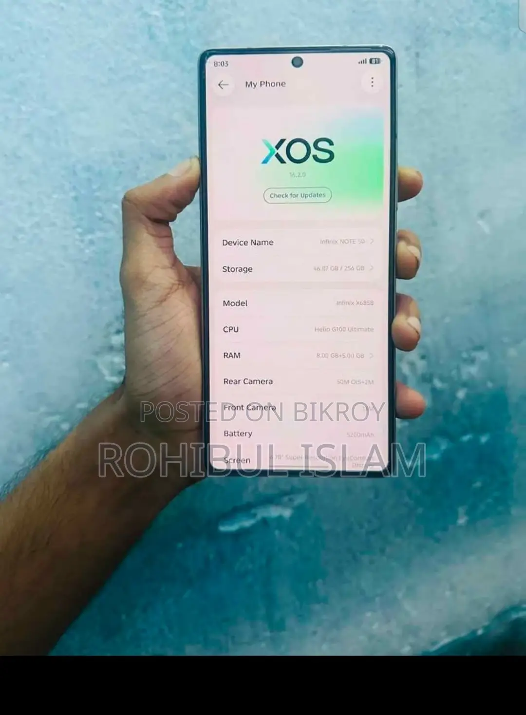 Infinix Note 50 4G 256 GB Silver