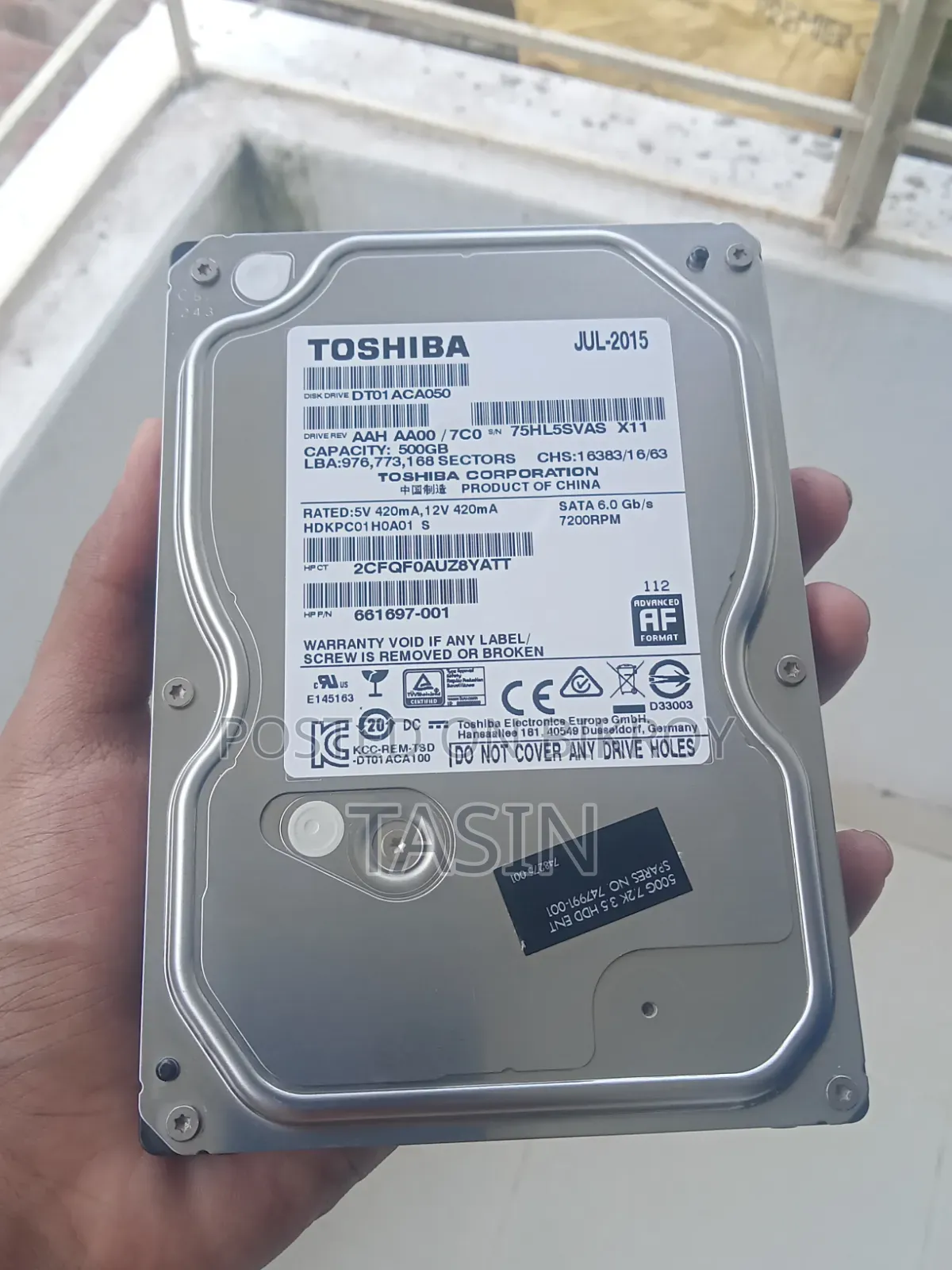 Toshiba 500GB HDD 7200rpm - Full Fresh.