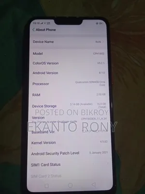 New Oppo A16 32 GB Red