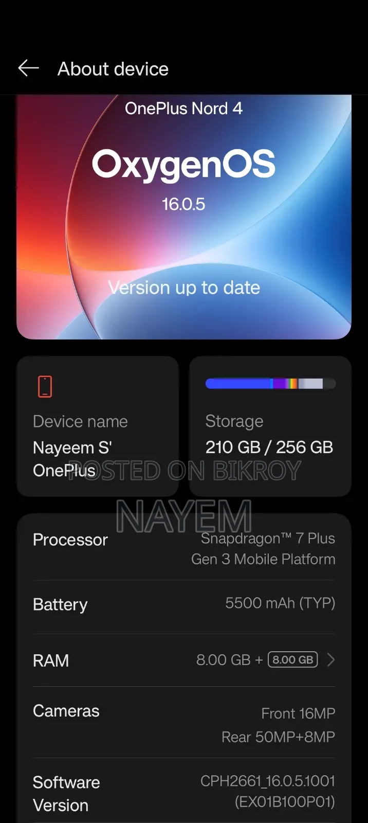 OnePlus Nord 4 256 GB White