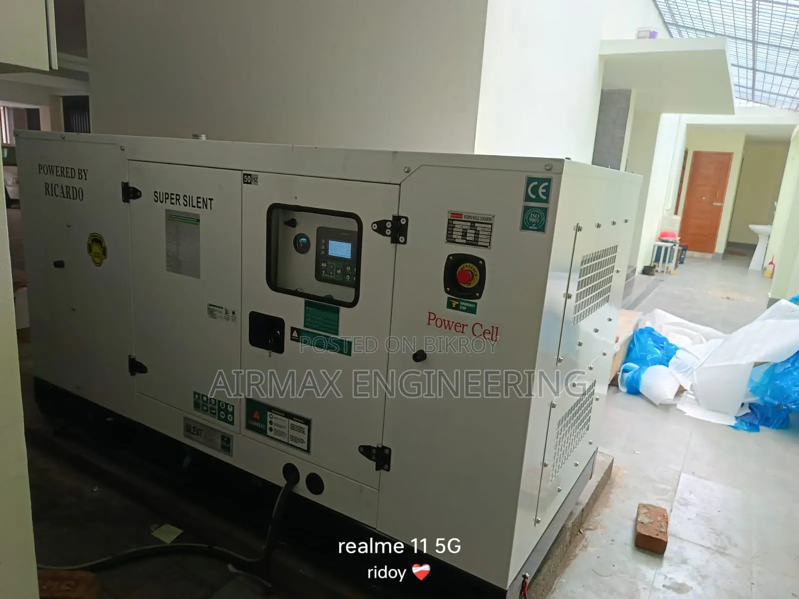 Ricardo 50 kVA / 40 kW Diesel Generator – Typical Specifications