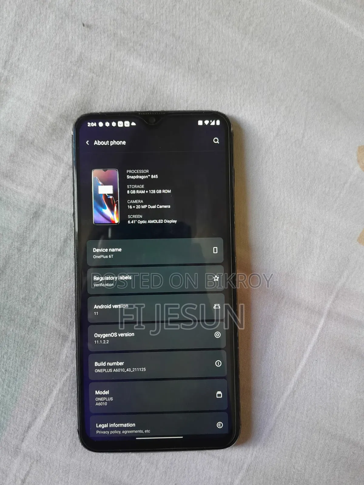 OnePlus 6T 128 GB Black