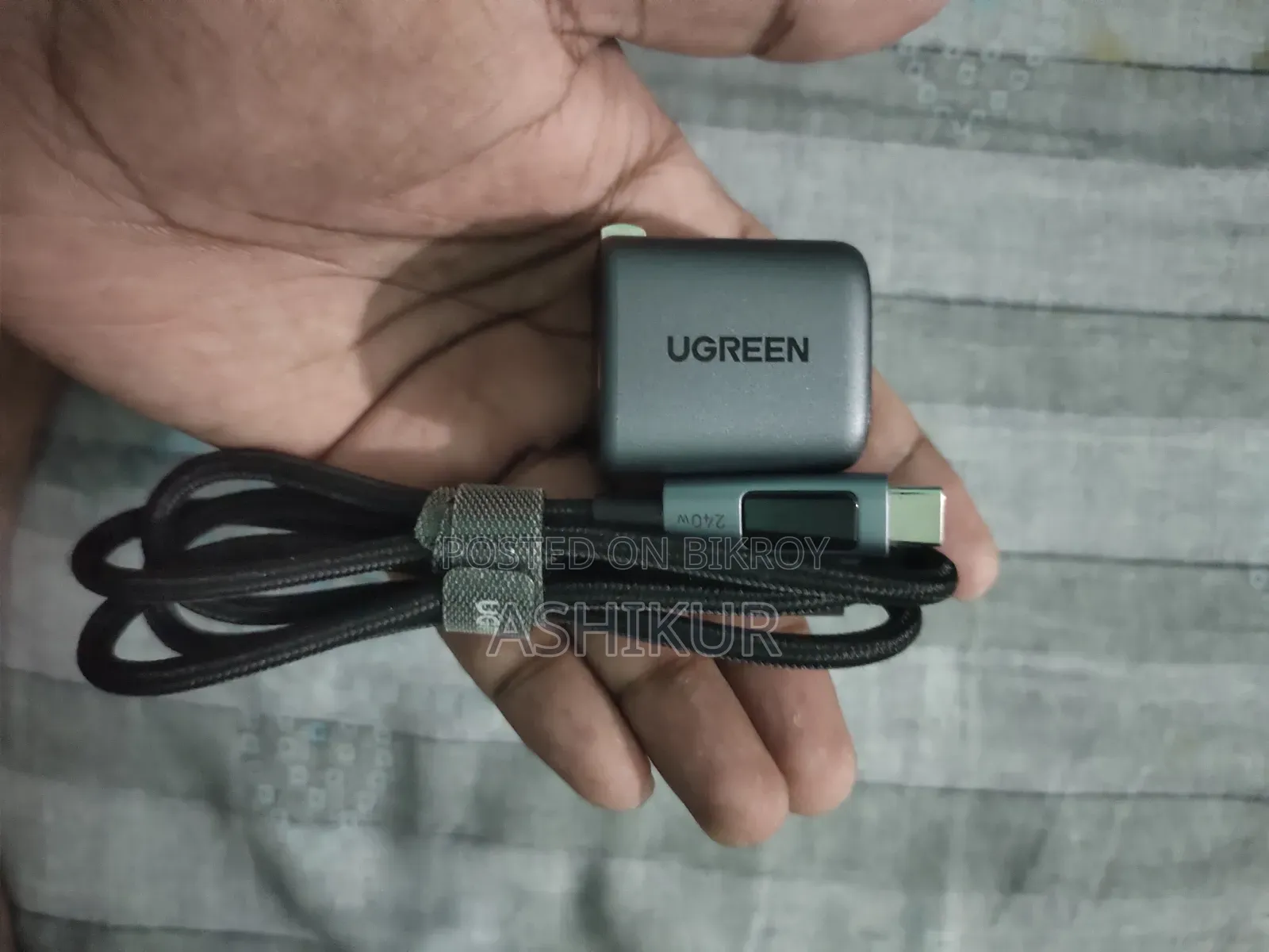 Ugreen PD 20W Charger With Ugreen 240w Type C Cable With Display