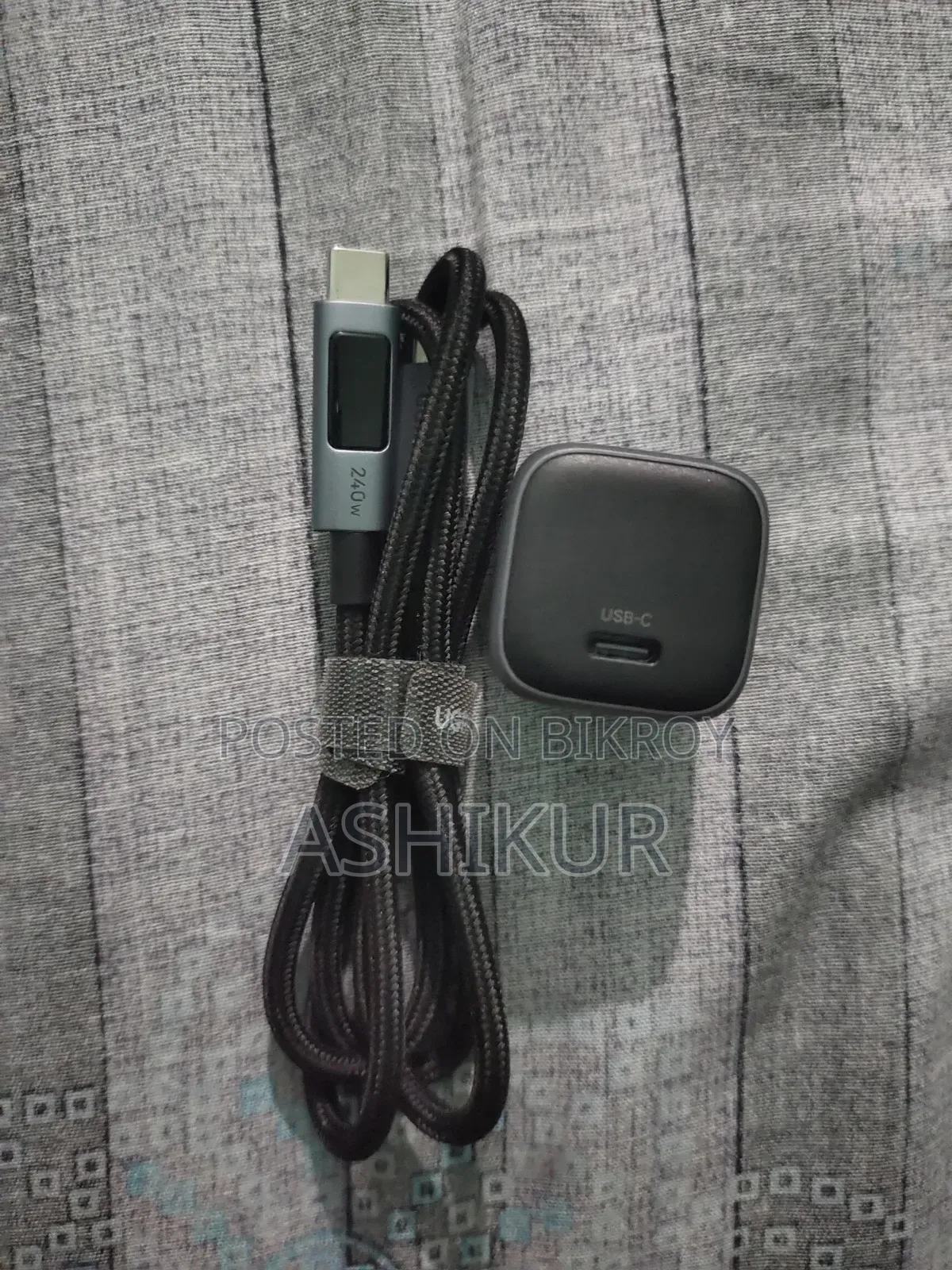Ugreen PD 20W Charger With Ugreen 240w Type C Cable With Display