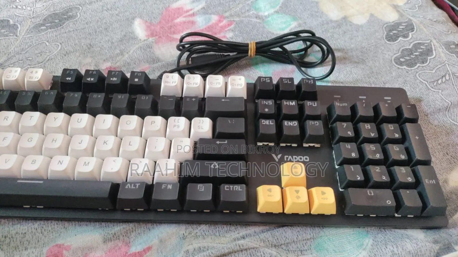 Rapoo VPRO V500PRO White Yellow Black Mechanical Gaming Keyboard