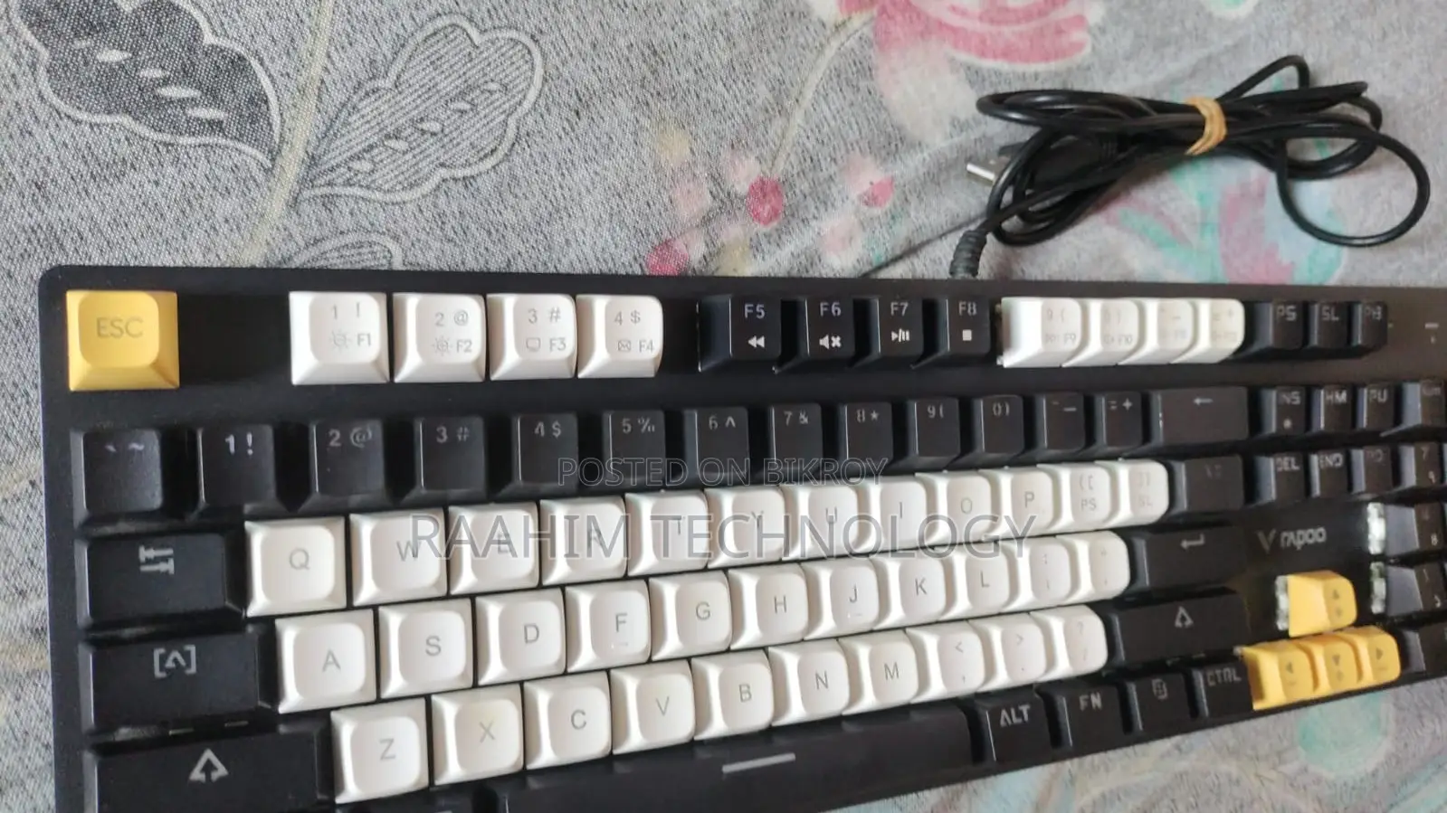 Rapoo VPRO V500PRO White Yellow Black Mechanical Gaming Keyboard