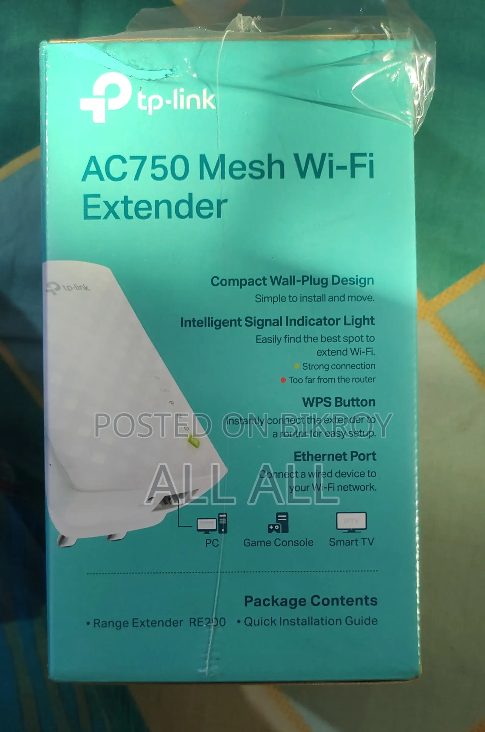 TP Link RE200 AC750 Wi Fi Range Extender