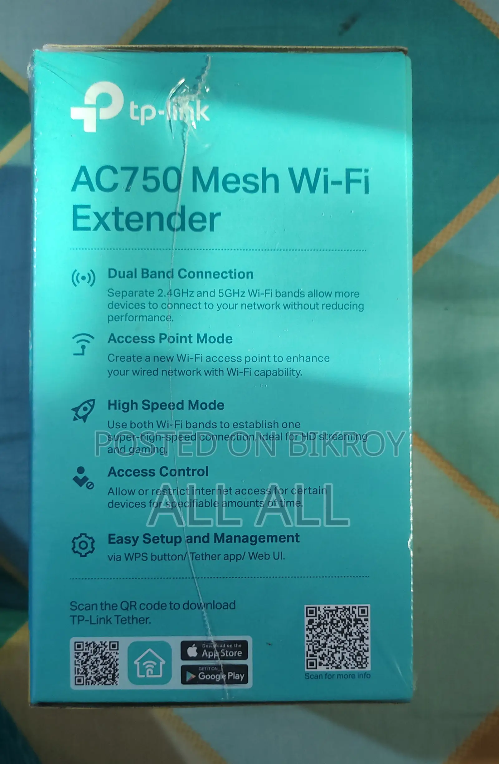 TP Link RE200 AC750 Wi Fi Range Extender