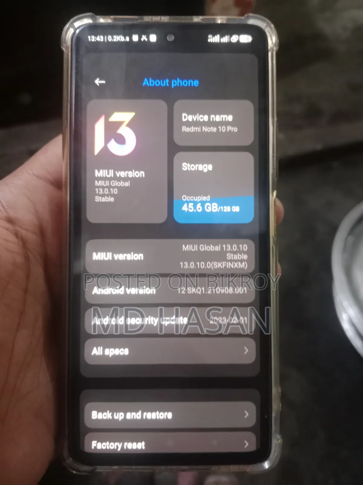Xiaomi Redmi Note 10 Pro 128 GB Red