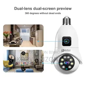 V380 Pro Dual Lens (2MP+2MP) 4MP WIFI IP Camera V380 Bulb Wireless Cam