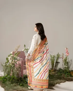 White Farsy Dress