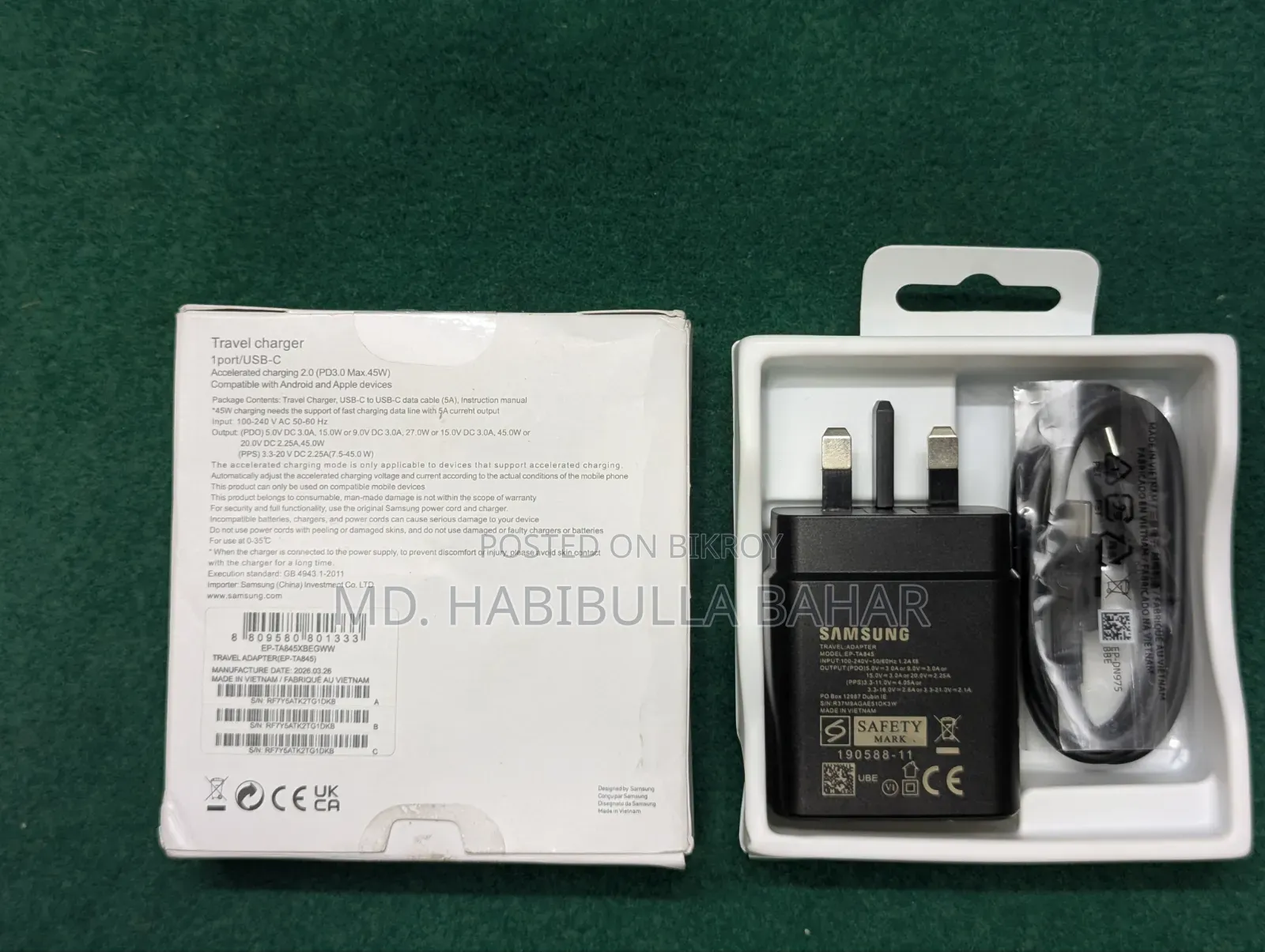Samsung 45W Pd Fast Charger