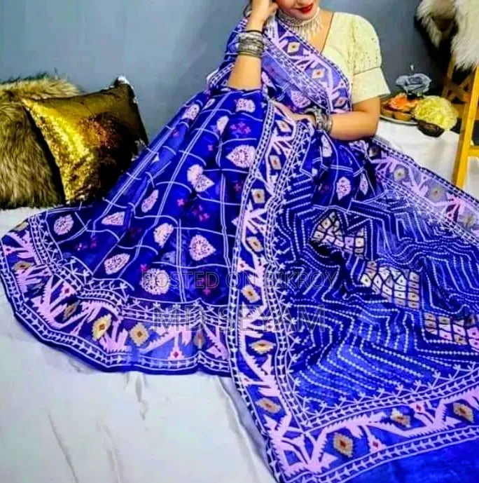 Half Silk Handprinted Sarees