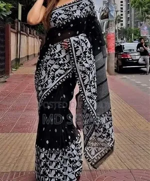 Half Silk Handprinted Sarees