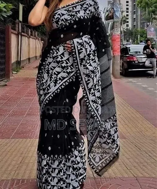 Half Silk Handprinted Sarees